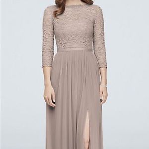 David’s bridal ILLUSION LACE AND MESH dress